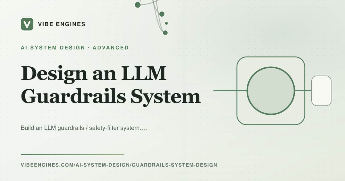 Design an LLM Guardrails System — A Guided System Design | Vibe Engines