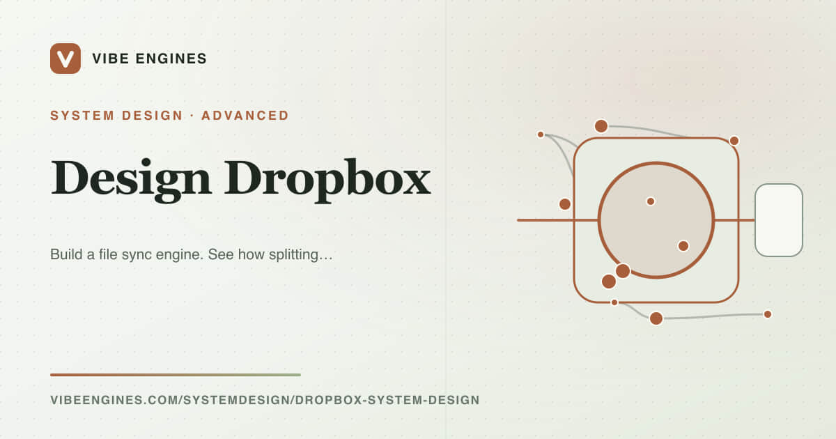 Design Dropbox (File Sync) — A Guided System Design | Vibe Engines