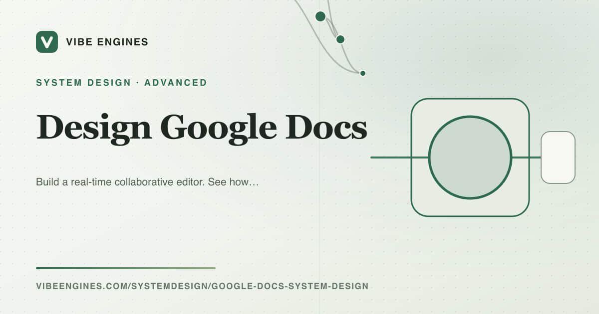 Design Google Docs (Collaborative Editor) — A Guided System Design ...